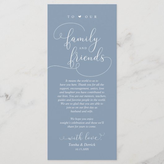 Moderne Elegante Dinner Place Instelling Dank u Ka Programmakaart (Voorkant)