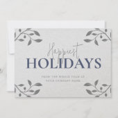 Moderne Elegante Document Textuur Warme Zaken Feestdagenkaart (Voorkant)