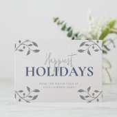 Moderne Elegante Document Textuur Warme Zaken Feestdagenkaart (Staand voorkant)