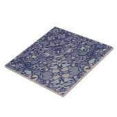 Moderne Elegante Donkerblauwe Terrazzo-effect tege Tegeltje (Zijkant)