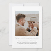 Moderne Elegante drie Foto Save the Date (Achterkant)