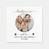 Moderne elegante Drinken op mijn fotoweddenschap Servet (Voorkant)