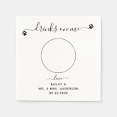 Moderne elegante Drinken op mijn fotoweddenschap Servet (Voorkant)