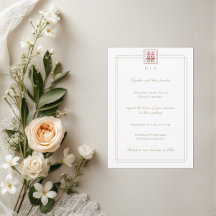 Moderne Elegante Dubbel Geluk Chinees Huwelijk