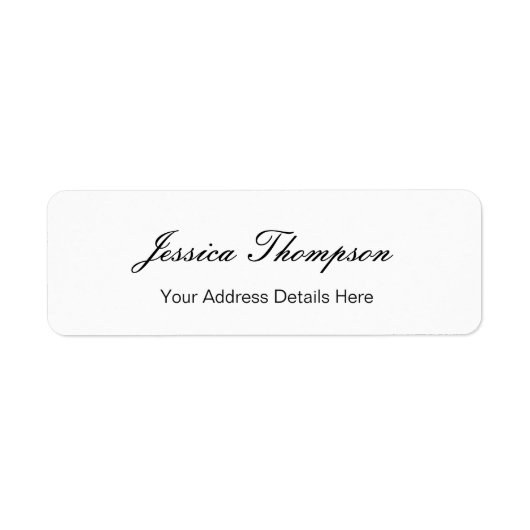 Moderne Elegante Duidelijke Eenvoudige Professione Etiket (Voorkant)