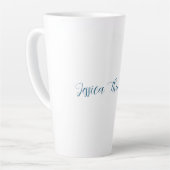 Moderne Elegante Duidelijke Eenvoudige Professione Latte Mok (Linkerhoek)