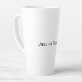 Moderne Elegante Duidelijke Eenvoudige Professione Latte Mok (Linkerhoek)