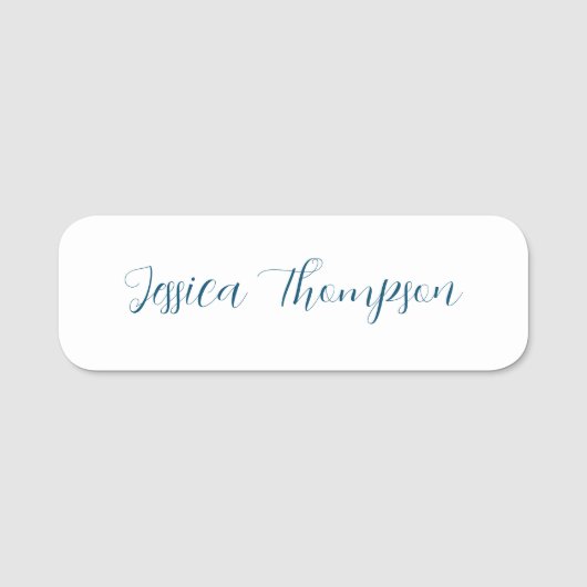 Moderne Elegante Duidelijke Eenvoudige Professione Naamplaatje (Voorkant)