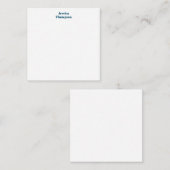 Moderne Elegante Duidelijke Eenvoudige Professione Notitiekaartje (Voorkant / Achterkant)