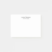 Moderne Elegante Duidelijke Eenvoudige Professione Post-it® Notes (Voorkant)