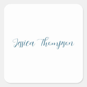 Moderne Elegante Duidelijke Eenvoudige Professione Vierkante Sticker