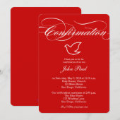 Moderne Elegante Duif Bevestigingsuitnodiging Kaart (Voorkant / Achterkant)