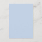 Moderne Elegante Dusty Blue Floral Wedding Details Informatiekaartje (Achterkant)