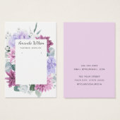 Moderne Elegante eenvoudige bloemensieraden displa Visitekaartje (Voorkant /achterkant)