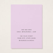 Moderne Elegante eenvoudige bloemensieraden displa Visitekaartje (Achterkant)