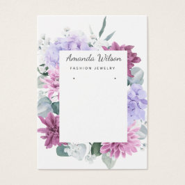 Moderne Elegante eenvoudige bloemensieraden displa Visitekaartje