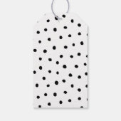 Moderne Elegante Eenvoudige Blush Roze Polka Dot Cadeaulabel (Achterkant)