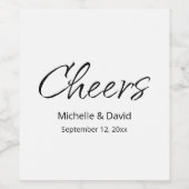 Moderne Elegante Eenvoudige Boho Huwelijk Wijn Etiket (Enkel label)