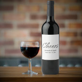 Moderne Elegante Eenvoudige Boho Huwelijk Wijn Etiket