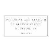 Moderne Elegante Eenvoudige Bruiloft Zelfinktende Stempel (Design)