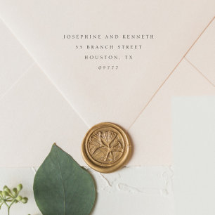 Moderne Elegante Eenvoudige Bruiloft Zelfinktende Stempel