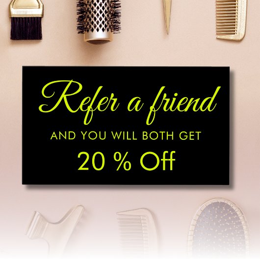 Moderne Elegante Eenvoudige Chartreuse Referral Ka Visitekaartje