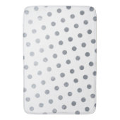 Moderne Elegante Eenvoudige Chic Witte Zilveren St Badmat (Voorkant Verticaal)