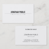 Moderne, elegante, eenvoudige design, professionel visitekaartje (Voorkant / Achterkant)