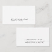 Moderne, elegante, eenvoudige design professionele visitekaartje (Voorkant / Achterkant)