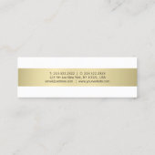 Moderne, elegante, eenvoudige designkleuren, luxe mini visitekaartje (Achterkant)