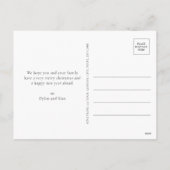 Moderne Elegante Eenvoudige Foto Kerstmis Feestdagenkaart (Achterkant)