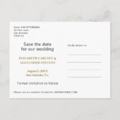 Moderne elegante, eenvoudige fotobruiloft, behalve aankondigingskaart (Achterkant)