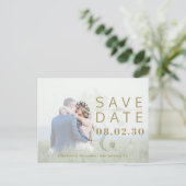 Moderne elegante, eenvoudige fotobruiloft, behalve aankondigingskaart (Staand voorkant)