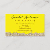 Moderne elegante eenvoudige glitter visitekaartje (Achterkant)