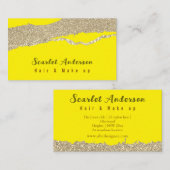 Moderne elegante eenvoudige glitter visitekaartje (Voorkant / Achterkant)