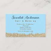 Moderne elegante eenvoudige glitter visitekaartje (Achterkant)