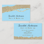 Moderne elegante eenvoudige glitter visitekaartje (Voorkant / Achterkant)