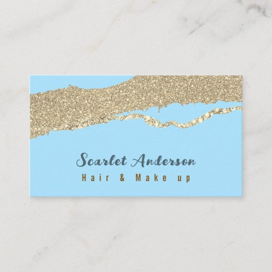 Moderne elegante eenvoudige glitter visitekaartje (Voorkant)