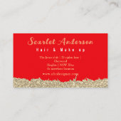 Moderne elegante eenvoudige glitter visitekaartje (Achterkant)