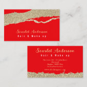 Moderne elegante eenvoudige glitter visitekaartje (Voorkant / Achterkant)