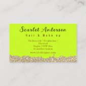 Moderne elegante eenvoudige glitter visitekaartje (Achterkant)