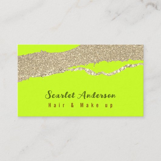 Moderne elegante eenvoudige glitter visitekaartje (Voorkant)