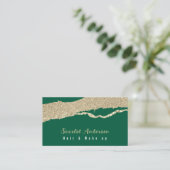 Moderne elegante eenvoudige glitter visitekaartje (Staand voorkant)