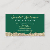 Moderne elegante eenvoudige glitter visitekaartje (Achterkant)