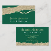 Moderne elegante eenvoudige glitter visitekaartje (Voorkant / Achterkant)