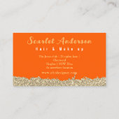 Moderne elegante eenvoudige glitter visitekaartje (Achterkant)