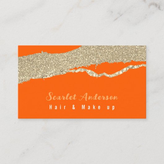 Moderne elegante eenvoudige glitter visitekaartje (Voorkant)