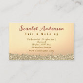 Moderne elegante eenvoudige glitter visitekaartje (Achterkant)