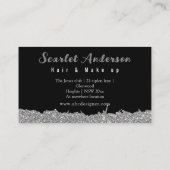 Moderne elegante eenvoudige glitter visitekaartje (Achterkant)