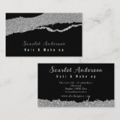 Moderne elegante eenvoudige glitter visitekaartje (Voorkant / Achterkant)